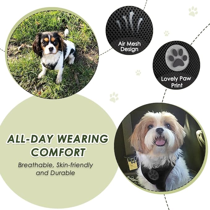 SlowTon Dog Seat Belt Harness for Car, Dog Car Harness Adjustable Mesh - Image 2