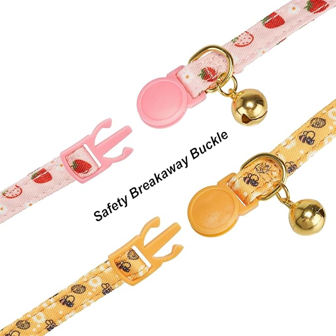Bowtie Cat Collar with Bell 2 Pack Stylish Breakaway Kitten Collars with - Image 7