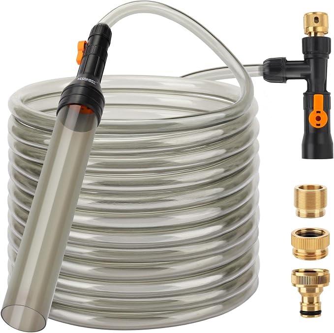 hygger Bucket-Free Aquarium Water Change Kit Metal Faucet Connector Fish Tank by hygger