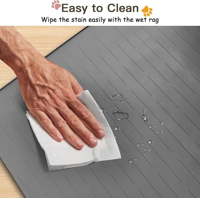 Largest Dog Food Mat, 39.5"x29.5" Silicone Dog and Cat Mat - Image 4