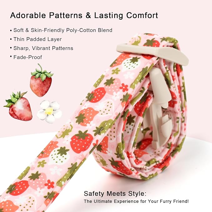 Strawberry Dog Collar for Small Dogs - Image 4