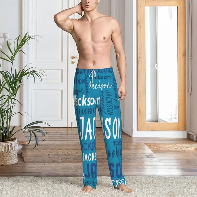 Custom Pajamas Pants Plaid Personalized Funny PJ Pant Design - Image 7