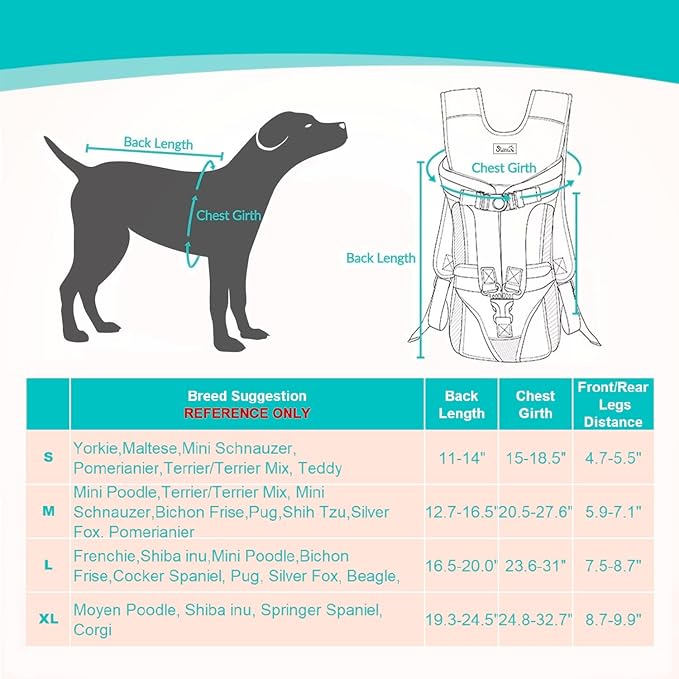 Dog Carrier Backpacks, Adjustable Dog Backpack Carrier, Legs Out Easy-fit Dog - Image 2
