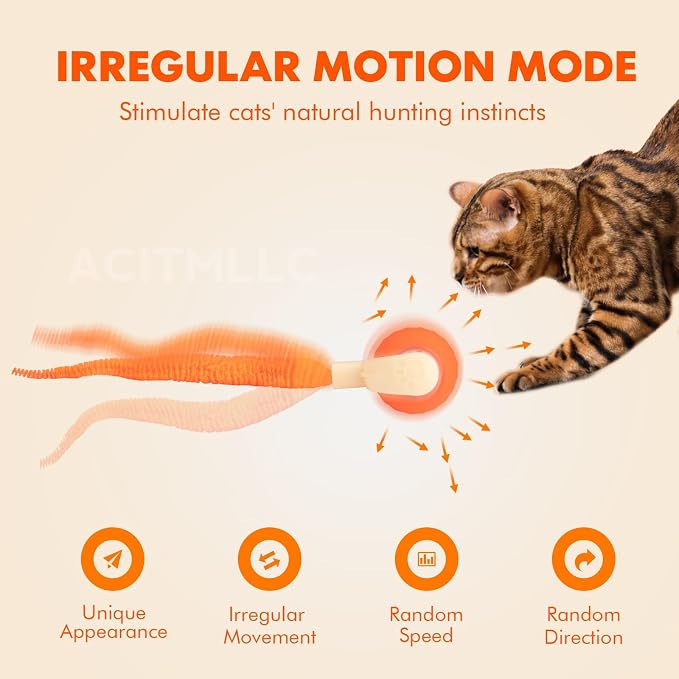 Interactive Dog Cat Ball Toy, Automatic Moving Cat Toy - Image 2