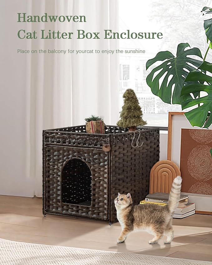 Cat Litter Box Enclosure Furniture, Hidden Litter Box - Image 6