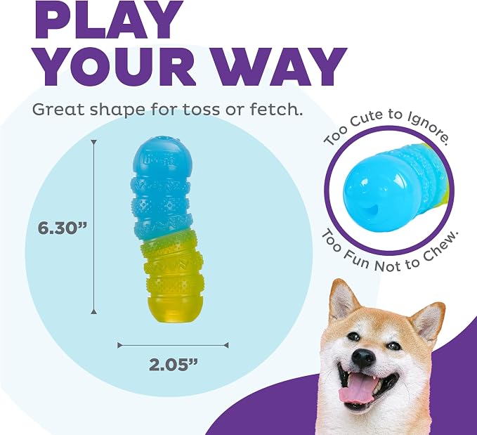 Outward Hound Gummiez Worm Dog Toy & Treat Stuffer, 6″ x 2″ Cherry-Scent - Image 4