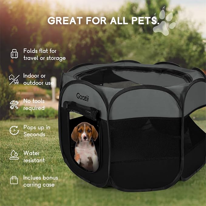 Portable Dog Playpen for Large Dogs, Collapsible Puppy Pet Cat Playpen - Image 4