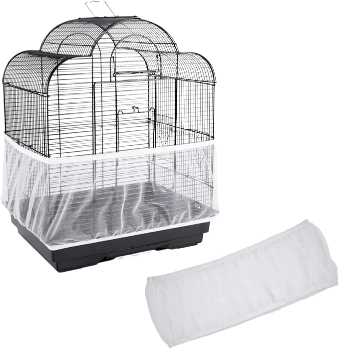Birdcage Nylon Mesh Net Cover Guard Pet Birds Parrot Cage Seed Catcher Soft by Unknown