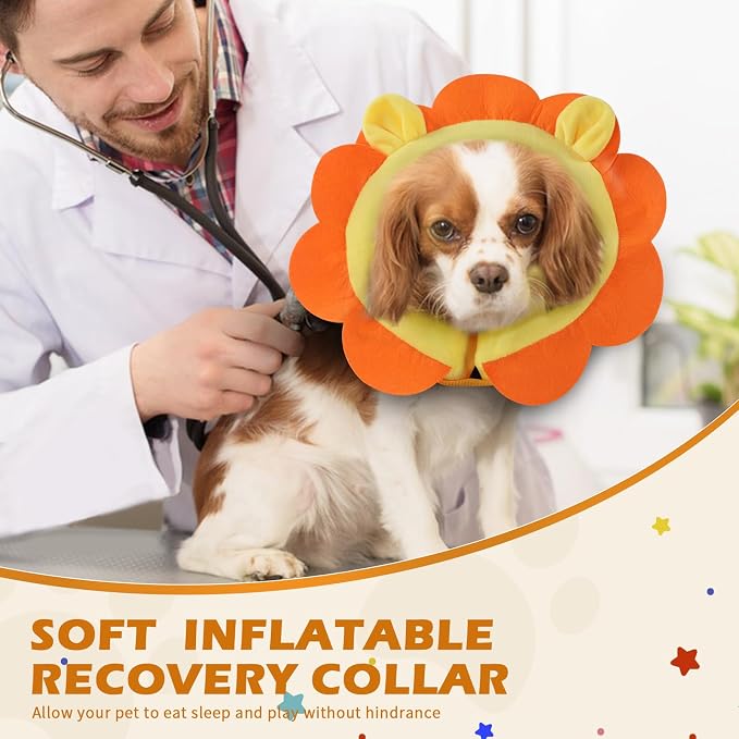 IEUUMLER Inflatable Recovery Dog Collar, Protective Donut Cone, Adjustable Soft - Image 6