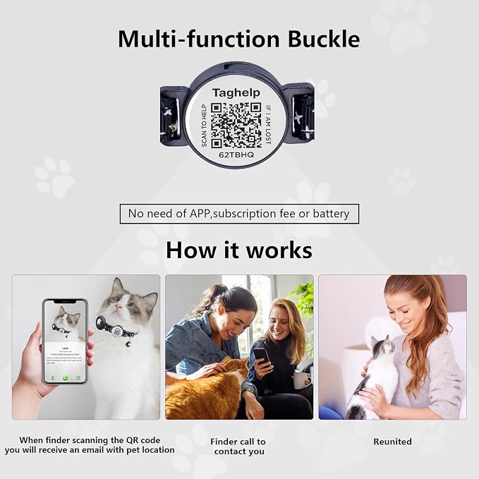 The Ultimate QR Code Pet ID Collar 4-Pack | Breakaway Adjustable Cat Collars - Image 4