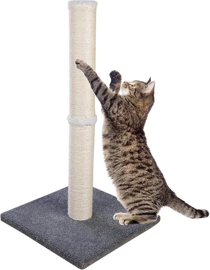Cat Scratching Post Carpet, Tall Big Sisal Rope Cat Scratch Pole by DIMAKA