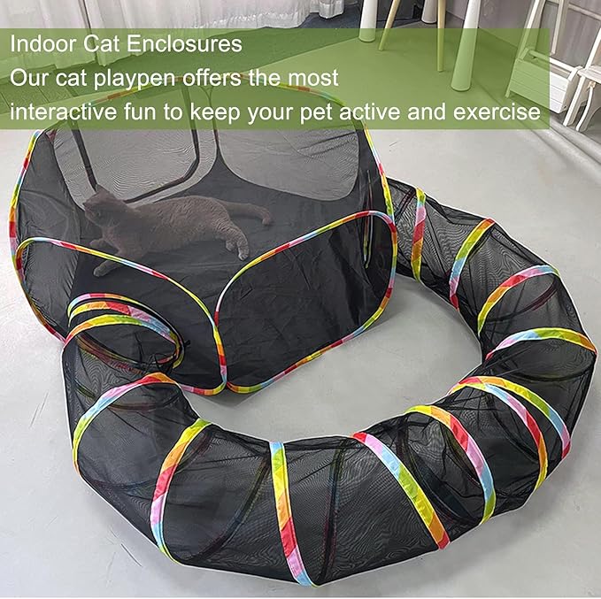 CLKHOWL Outdoor Cat Enclosure, Portable Cat Tents - Image 6