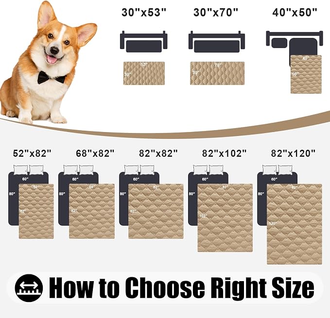 Smiry Waterproof Dog Bed Cover Blanket, Soft Reversible Pet Blanket, Washable - Image 6