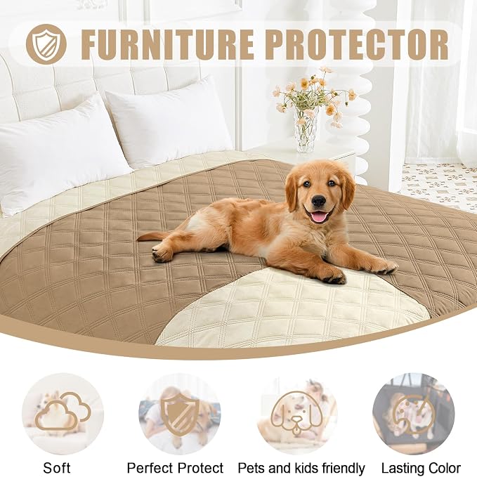 Smiry Waterproof Dog Bed Cover Blanket 82x102, Soft Reversible Pet Blanket - Image 8