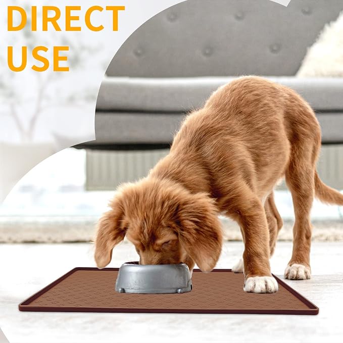 Ptlom Dog Food Mat Anti-Slip Bowl Mats - Image 3