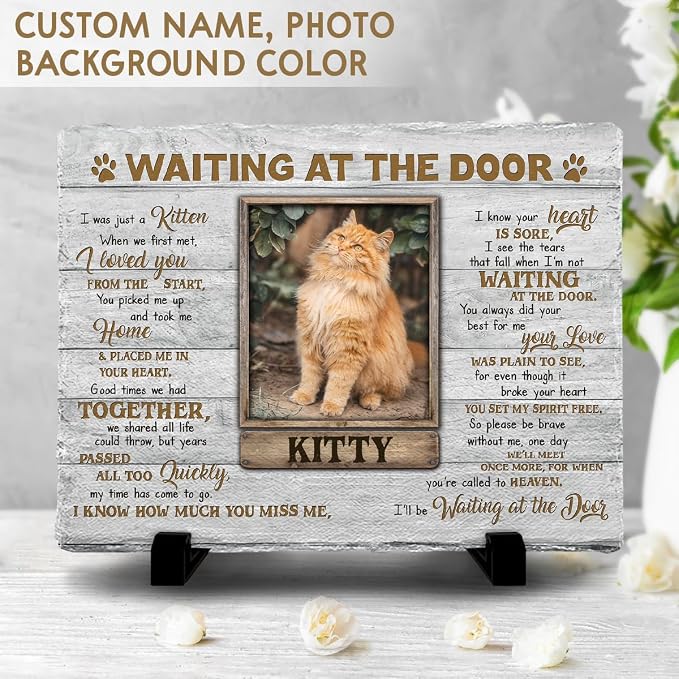 Personalized Cat Memorial Stone, Headstones Gift - Image 2