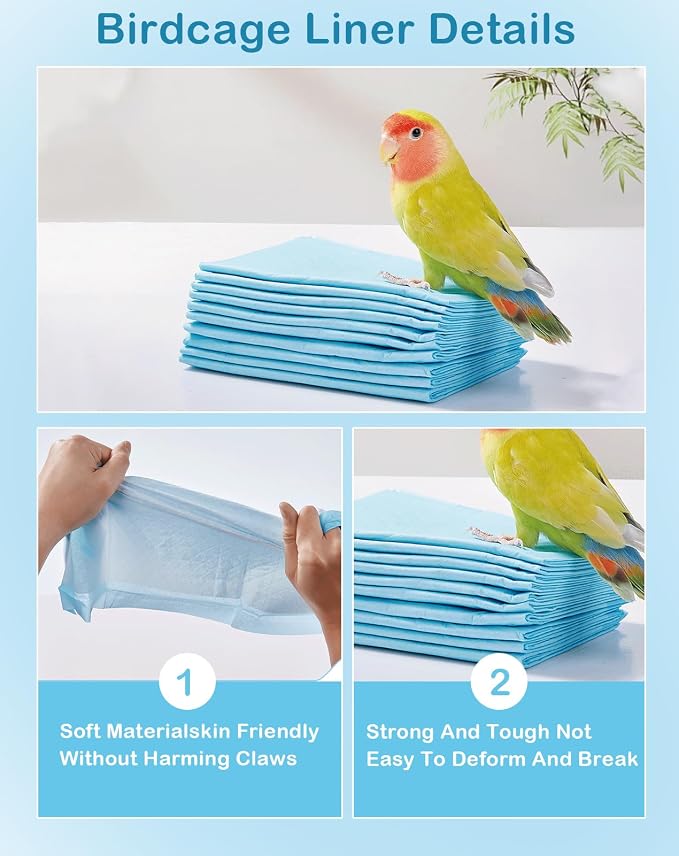 Disposable Bird Cage Liner Birds Cage Liners Super Absorbent Birdcage Liners - Image 4
