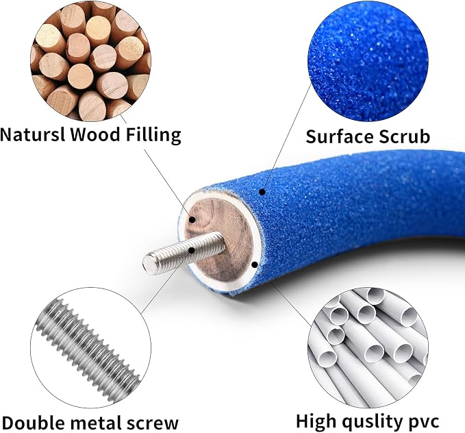 U Shape Parrot Perch Stand Toy Bird Platform Sand Paw Grinding Clean Stick - Image 5
