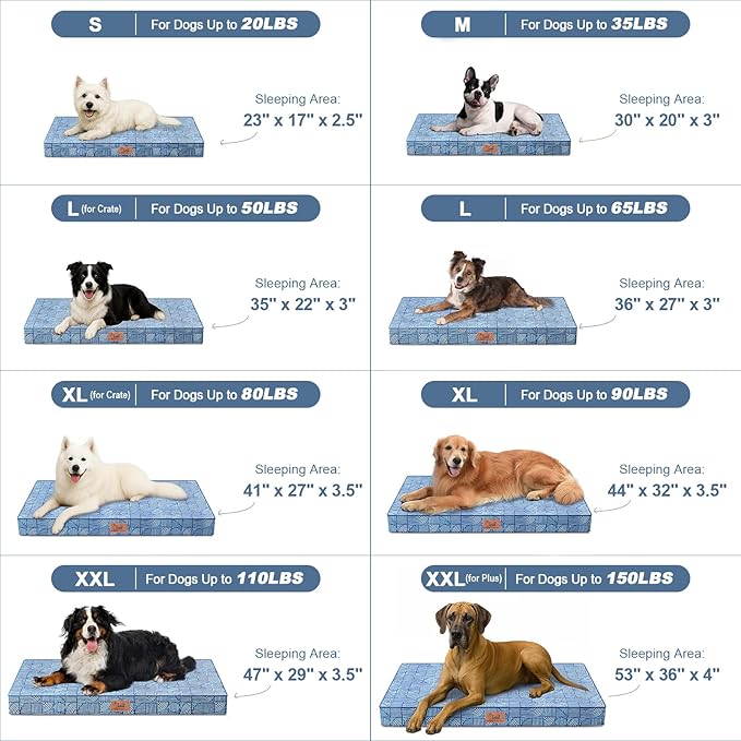 Outdoor Dog Bed for Small Dogs & Cats, Waterproof Dog Crate Mat Orthopedic Egg - Image 3