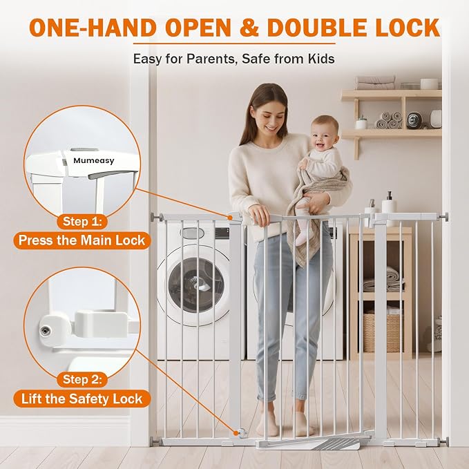 Mumeasy 36" Extra Tall Baby Gate - Image 3