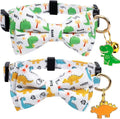 2 Pack Cotton Cat Collar with Bow Tie and Bell by Unknown