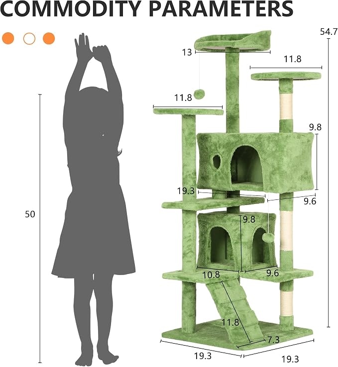 BestPet 54in Cat Tree Tower for Indoor Cats - Image 7