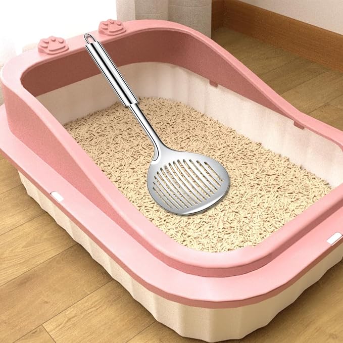 Cat Litter Scooper Accessories, Cat Litter Scoop Metal Cat Poop Sifter Pet - Image 3