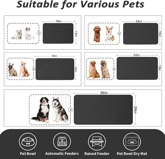 Dog Food Mat - Absorbent Cat Mat - Image 4
