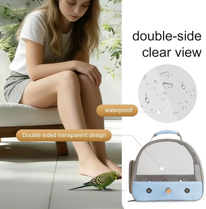Bird Travel Carrier, Portable Small Bird Parrot Parakeet Carrier - Image 6