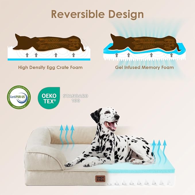 EHEYCIGA Orthopedic Dog Beds for Large Dogs, Waterproof Memory Foam Large Pet - Image 3