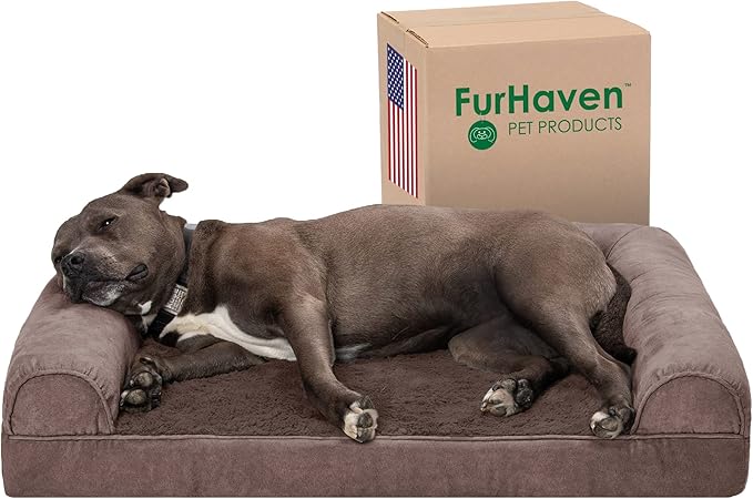 Furhaven Orthopedic Dog Bed for Large/Medium Dogs w/ Removable Bolsters & by FurHaven
