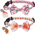 ADOGGYGO Pink Christmas Cat Collar by ADOGGYGO