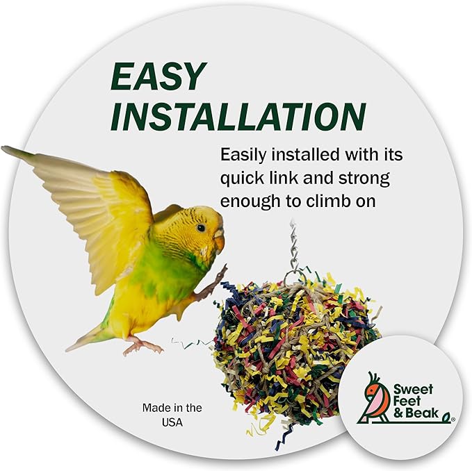 5” Super Shredder Ball Bird Toy - Image 5