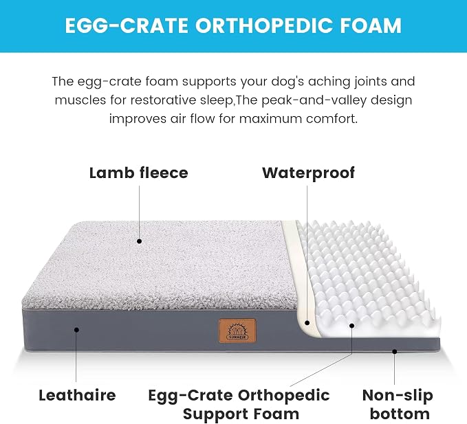 Sunheir Extra Large Orthopedic Dog Bed - Image 2