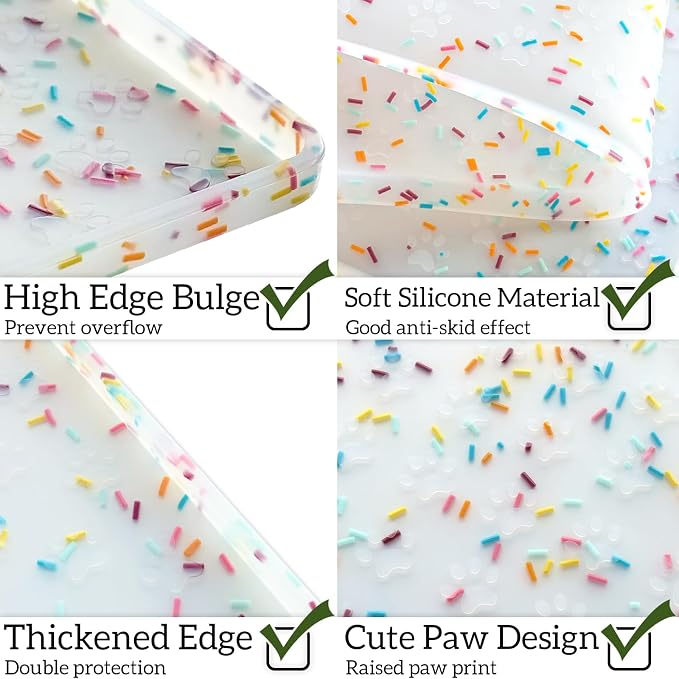 Ptlom Dog Food Mat Anti-Slip Dog Bowl Mats - Image 4
