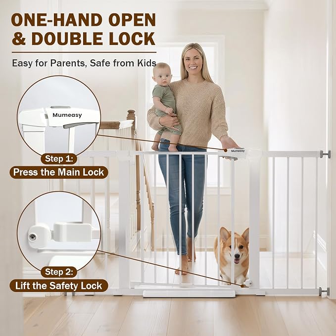 Mumeasy 29.7–51 Inch Extra Wide Baby Gate - Image 4