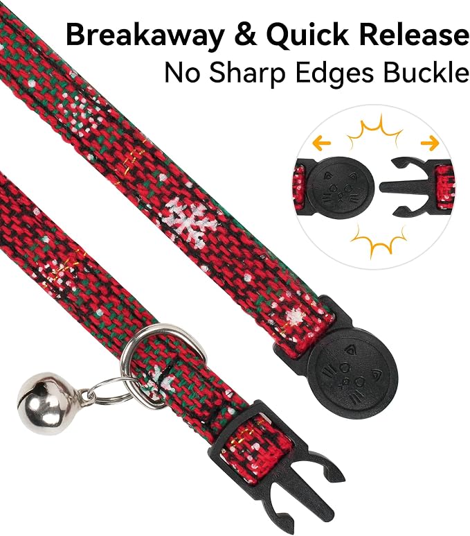Joytale 2 Pack Christmas Cat Collar - Image 6