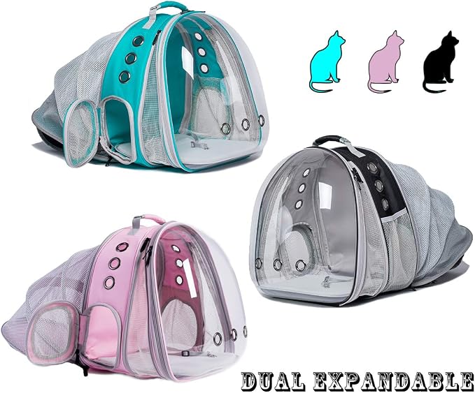 Dual Expandable Polarized Cat Backpack Carrier, Fit up to 20 lbs, Expandable - Image 4