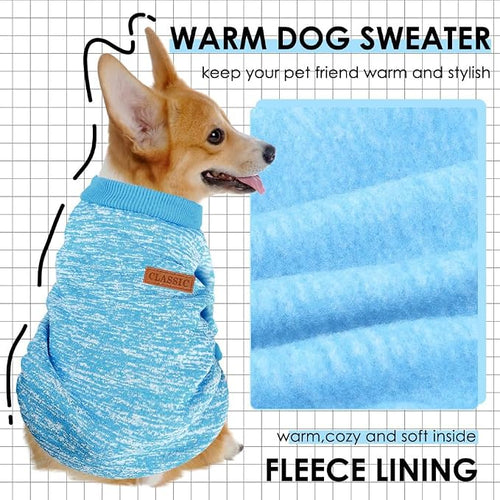 1 Pc Dog Sweaters for Small Dogs Girl Boy Winter Fleece Clothes Warm Soft Dog - Image 2