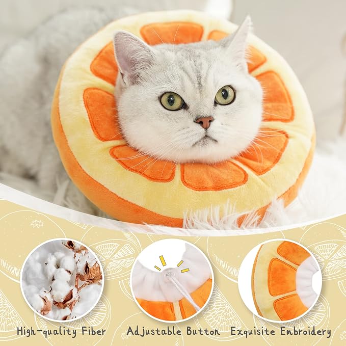 ANWA Adjustable Cat Cone Collar Soft, Cute Cat Donut Collar After Surgery - Image 4