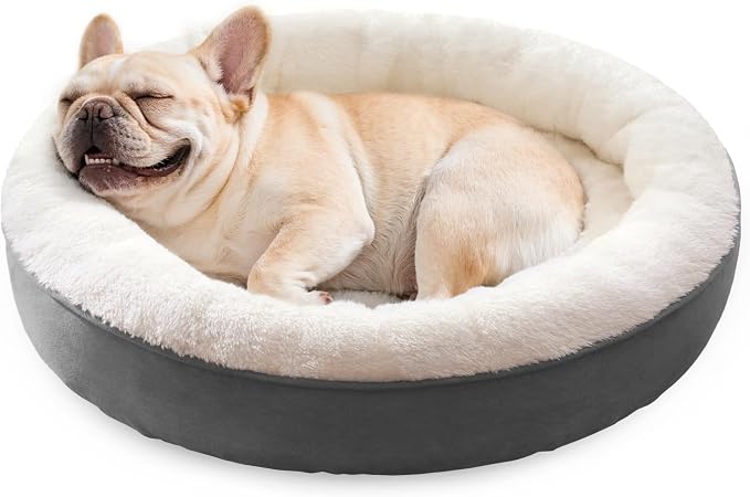 Love's cabin Round Donut Cat and Dog Cushion Bed, 30in Pet Bed by Lovescabin