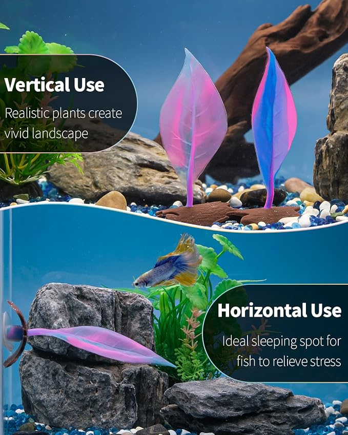 Uniclife Betta Leaf Hammock Soft Aquarium Rest Bed Fish Breeding Playing Pad - Image 5