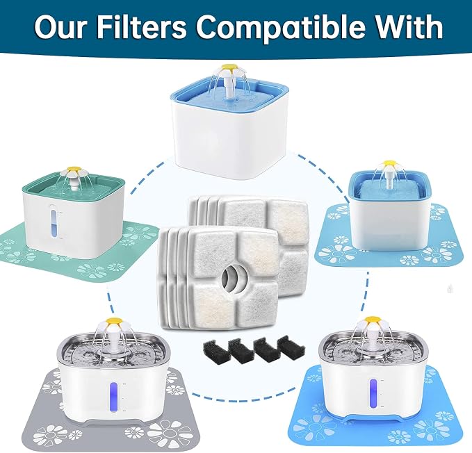 Cat Water Fountain Filter, 84 oz/2.5 L Replacement Filter - Image 2