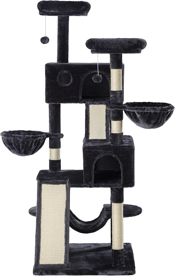 SHA CERLIN 65in Larger Cat Tree Tower Condo - Image 9