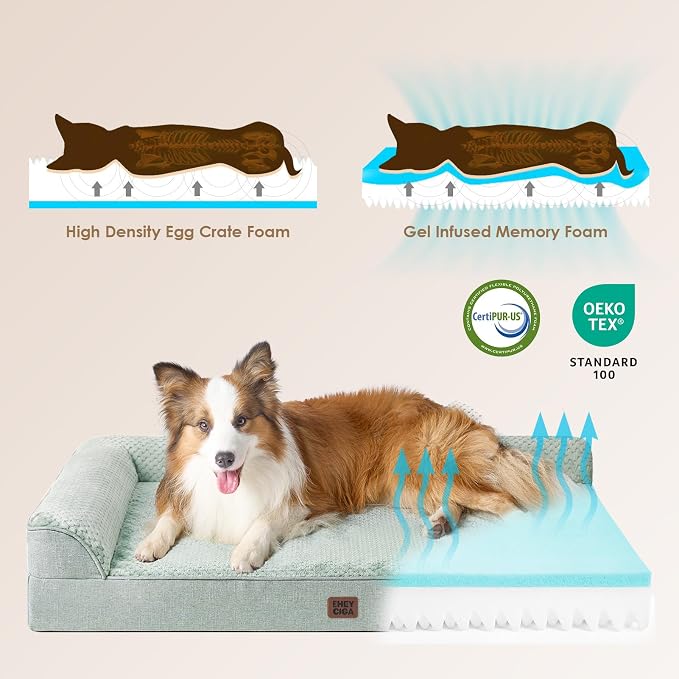 EHEYCIGA Extra Large Dog Bed Othorpedic, Memory Foam XL Dog Bed - Image 4