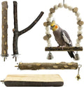 5Pcs Natural Wooden Bird Perch Set – Parrot Perch Toys, Bird Cage Perches by Unknown