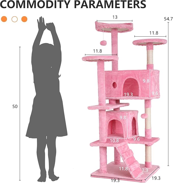 Cat Tree for Indoor Cats, Space Saving Cat Activity Center, Durable Pet Play - Image 6