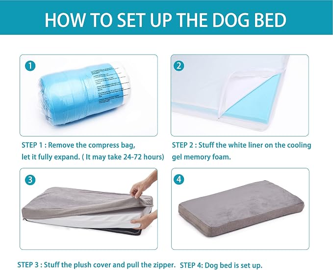 Orthopedic Memory Foam Dog Bed, Cooling Dog Beds - Image 4