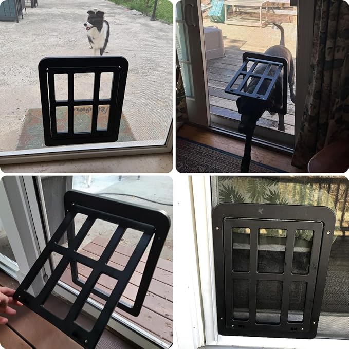PETLESO Dog Door for Sliding Door, Lockable Dog Screen Door - Image 2
