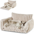 Hollypet Cat Bed Fluffy Plush Mutifuctional Double-Layer Soft Pet Couch by Hollypet